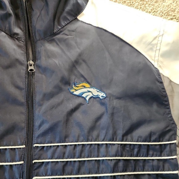 Vintage Denver Broncos‎ NFL Zip Up Windbreaker Jacket Light Weight Men's Size XL - Picture 3 of 6